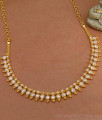 Full White Stone Gold Imitation Necklace Close Neck Design NCKN3741 Full White Stone Gold Imitation Necklace Close Neck Design NCKN3741