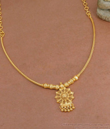 One Gram Gold Star Pendant Necklace Design For Ladies NCKN3745