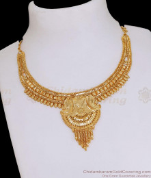 Beautiful Calcutta Pattern Gold Mango Necklace For Marriage NCKN3751 Beautiful Calcutta Pattern Gold Mango Necklace For Marriage NCKN3751