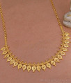 Bridal Gold Plated Necklace Plain Leaf Design Wedding Jewelry NCKN3761 Bridal Gold Plated Necklace Plain Leaf Design Wedding Jewelry NCKN3761