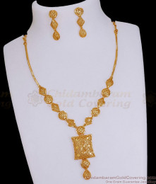 Light Weight One Gram Gold Necklace Set Arabic Design Online NCKN3771 Light Weight One Gram Gold Necklace Set Arabic Design Online NCKN3771