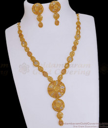 Beautiful Forming Pattern Long Necklace Dubai Gold Jewelry NCKN3772