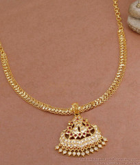 Buy Heart Shaped Gold Chain Impon Peacock Attigai Design NCKN3783 Buy Heart Shaped Gold Chain Impon Peacock Attigai Design NCKN3783