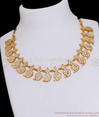 Premium White Stone Mango Design Impon Necklace Design NCKN3786 Premium White Stone Mango Design Impon Necklace Design NCKN3786