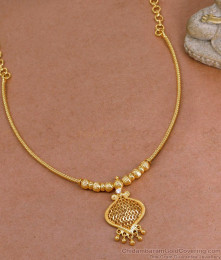 Simple Gold Design Necklace Light Weight Collections NCKN3795