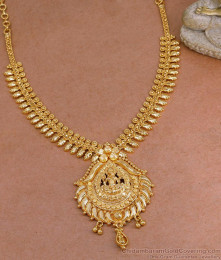 Kerala Mullai Arumbu Design Gold Plated Necklace Online NCKN3797 Kerala Mullai Arumbu Design Gold Plated Necklace Online NCKN3797