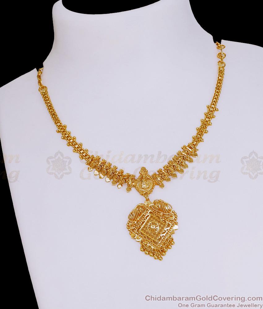 Light Weight Gold Plated Bridal Necklace At Affordable Price NCKN3807 Light Weight Gold Plated Bridal Necklace At Affordable Price NCKN3807