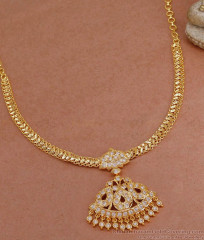 Buy Impon Panchaloha White Stone Necklace With Heart Chain NCKN3812