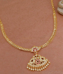 Real Impon Design Gold Plated Necklace Light Weight Collections NCKN3813