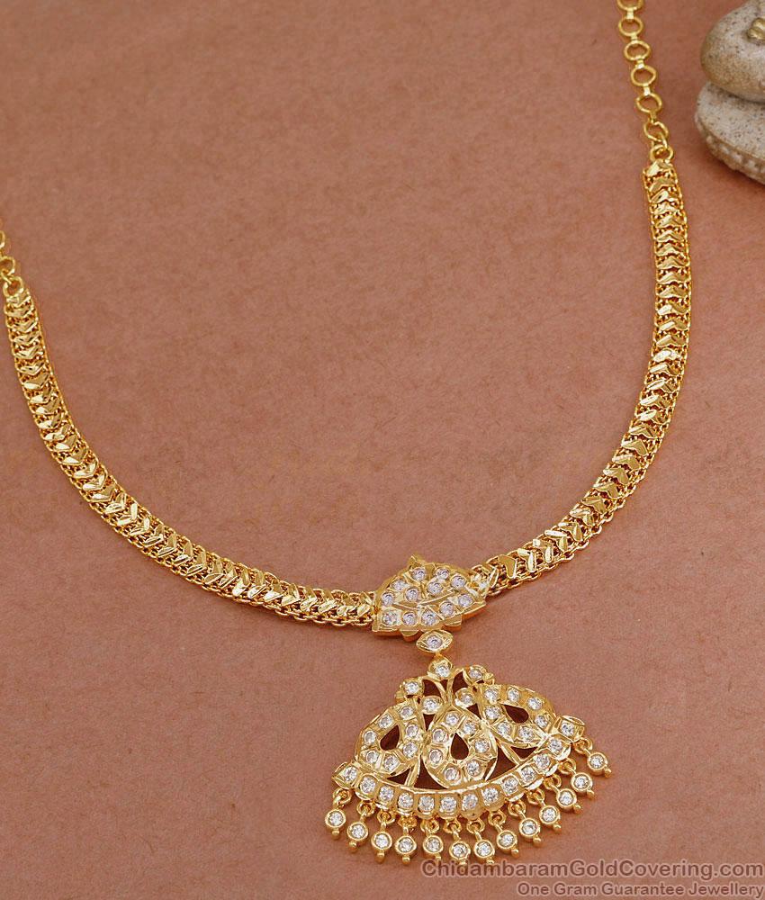 Elegant Peacock Design Multi Stone Impon Necklace Shop Online NCKN3814 Elegant Peacock Design Multi Stone Impon Necklace Shop Online NCKN3814