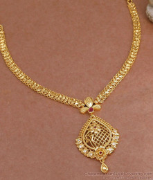Traditional One Gram Gold Necklace Designs Shop Online NCKN3817