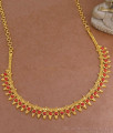 Stylish Full Coral Stone Light Weight Gold Necklace For Women NCKN3822 Stylish Full Coral Stone Light Weight Gold Necklace For Women NCKN3822