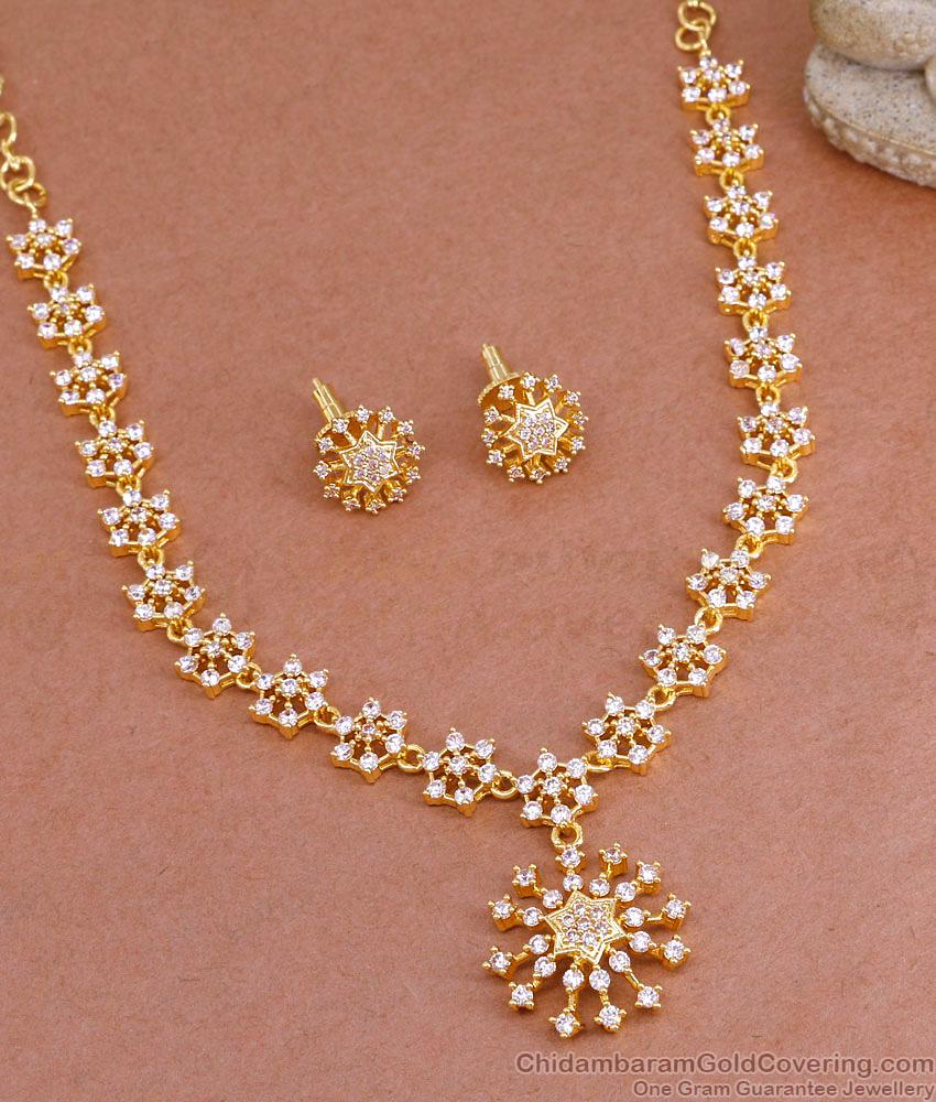 New Arrival Gold Finish Ad Stone Fancy Necklace Design Shop Online NCKN3835 New Arrival Gold Finish Ad Stone Fancy Necklace Design Shop Online NCKN3835