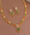 Glittering Multi Stone Gold Imitation Necklace Earring Jewelry Set Online NCKN3836 Glittering Multi Stone Gold Imitation Necklace Earring Jewelry Set Online NCKN3836