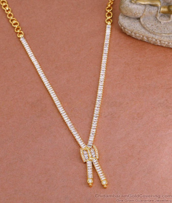 Trendy White Crystals Gold Imitation Necklace Fancy Jewelry For Women NCKN3838