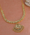 Sparkling Emerald Stone Impon Panchaloha Attigai Collection For Women NCKN3858 Sparkling Emerald Stone Impon Panchaloha Attigai Collection For Women NCKN3858
