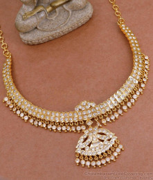 Original Impon Panchaloha White Stone Choker Necklace Design Online NCKN3861