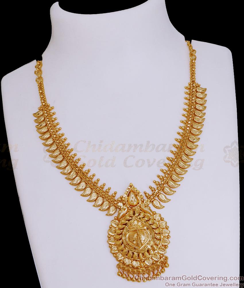 Traditional Mango Design Micro Gold Plated Necklace Collections Online NCKN3866 Traditional Mango Design Micro Gold Plated Necklace Collections Online NCKN3866