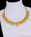 Traditional Gold Imitation Plain Necklace Mullaipoo Design NCKN3870 Traditional Gold Imitation Plain Necklace Mullaipoo Design NCKN3870