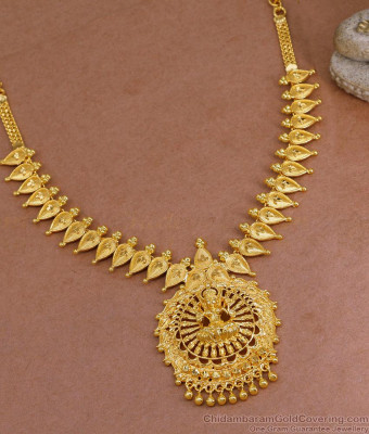 High Quality Micro Gold Plated Necklace Lakshmi Pendant Without Stone NCKN3876