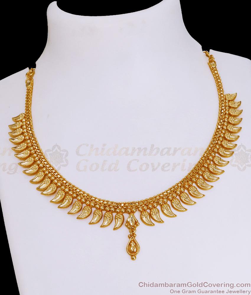 Simple Gold Design Mullaipoo Necklace Wedding Jewelry Online NCKN3879 Simple Gold Design Mullaipoo Necklace Wedding Jewelry Online NCKN3879