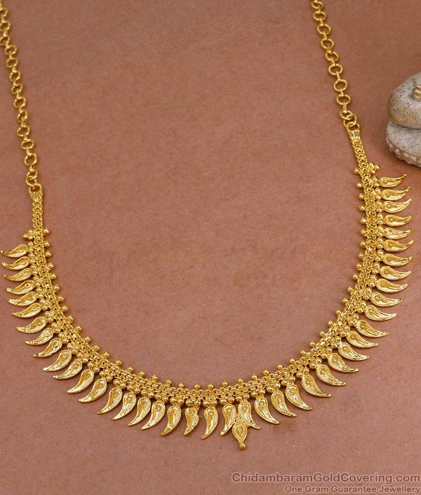 Light Weight Gold Plated Necklace Mullaipoo Design For Women NCKN3880 Light Weight Gold Plated Necklace Mullaipoo Design For Women NCKN3880