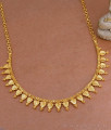 Artificial One Gram Gold Necklace Plain Leaf Design Online NCKN3881 Artificial One Gram Gold Necklace Plain Leaf Design Online NCKN3881