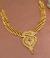 Kerala Pattern Mullaipoo Design Micro Gold Plated Necklace For Brides NCKN3884 Kerala Pattern Mullaipoo Design Micro Gold Plated Necklace For Brides NCKN3884