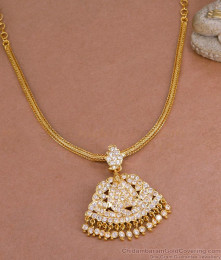 Traditional Impon Panchaloha Gajalakshmi Necklace Design Online NCKN3891 Traditional Impon Panchaloha Gajalakshmi Necklace Design Online NCKN3891