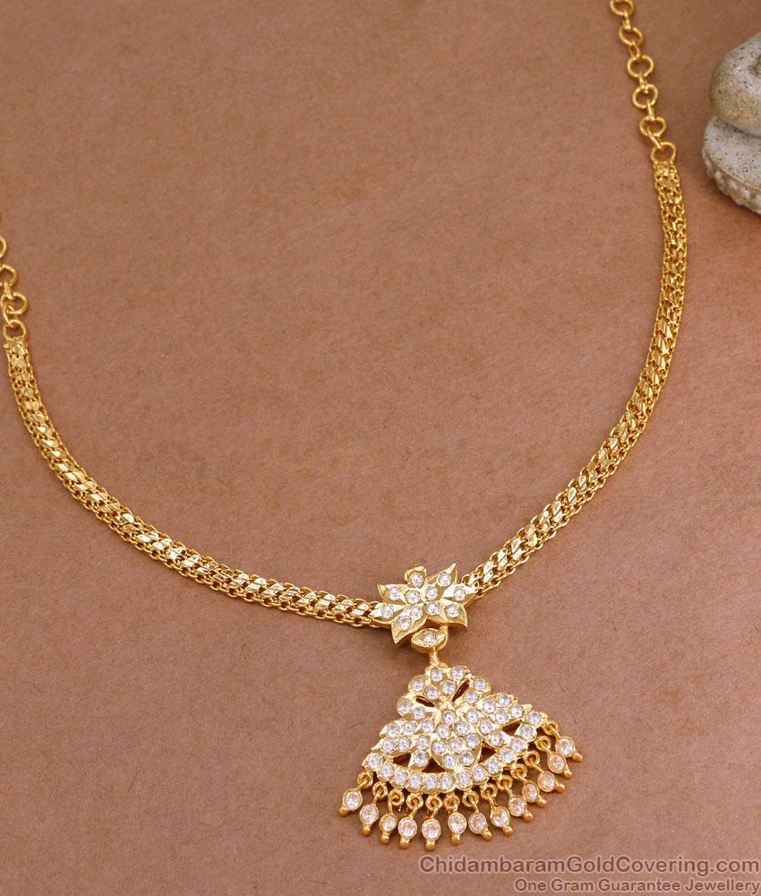Light Weight Impon Stone Attigai Gold Plated Jewelry For Women NCKN3894 Light Weight Impon Stone Attigai Gold Plated Jewelry For Women NCKN3894