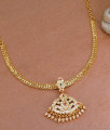 Multi Color Stone Impon Attigai Gold Plated Heart Chain Design NCKN3897 Multi Color Stone Impon Attigai Gold Plated Heart Chain Design NCKN3897