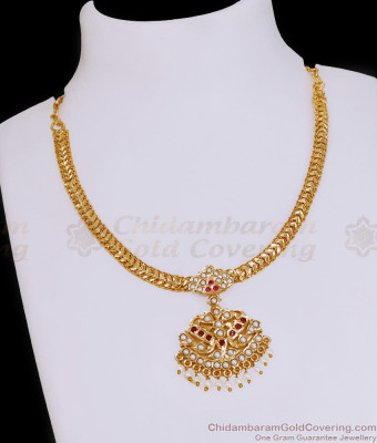 High Quality Impon 5 Metal Attigai Pearl Necklace Design NCKN3898
