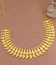 Real Gold Look Mango Design Gold Imitation Necklace 2 Gram Gold Jewelry NCKN3921