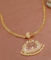 Traditional Gajalakshmi Impon 5 Metal Ruby Pearl Necklace NCKN3923