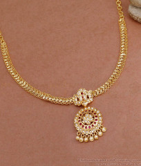 Stylish Gold Imitation Impon Attigai Pearl Design 5 Metal Jewelry NCKN3926