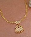 High Quality Peacock Design Ruby Stone Necklace Impon Attigai Collections NCKN3928
