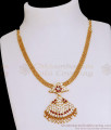 Latest Impon Panchaloha Ruby White Stone Attigai Design For Wedding NCKN3934