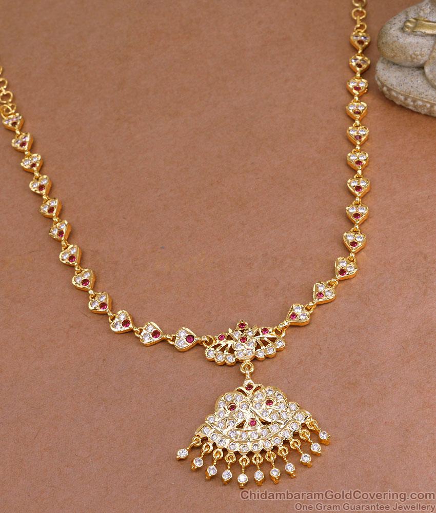 Bridal Wear Impon Jewelry Attigai Necklace Collections For Women NCKN3935