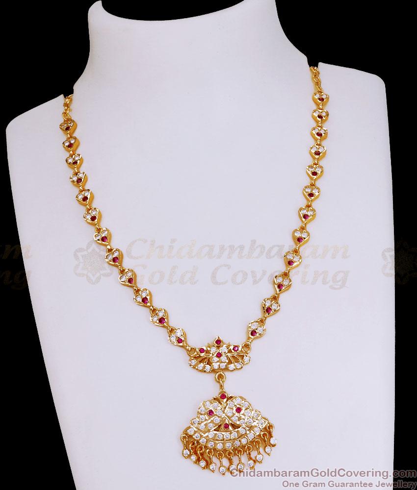 Bridal Wear Impon Jewelry Attigai Necklace Collections For Women NCKN3935