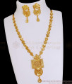 Women Bridal Wear Two Gram Gold Forming Necklace Combo Set NCKN3946 Women Bridal Wear Two Gram Gold Forming Necklace Combo Set NCKN3946
