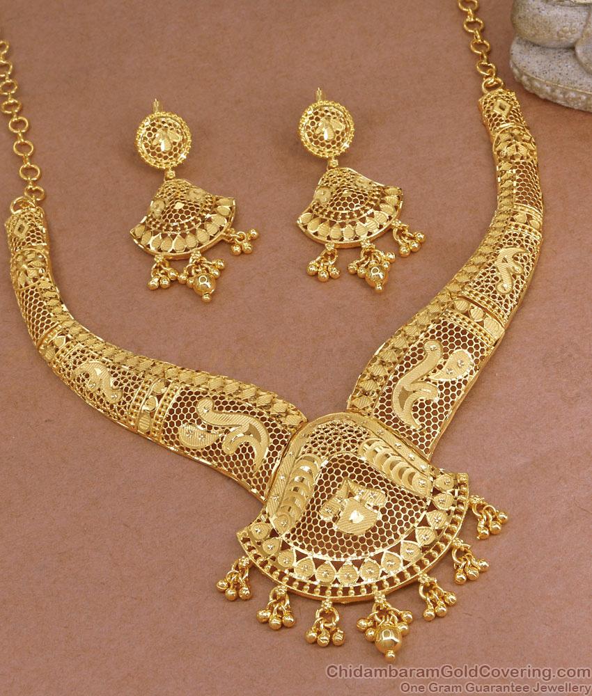 Premium Quality Forming Gold Choker Dubai Wedding Necklace Set NCKN3947 Premium Quality Forming Gold Choker Dubai Wedding Necklace Set NCKN3947