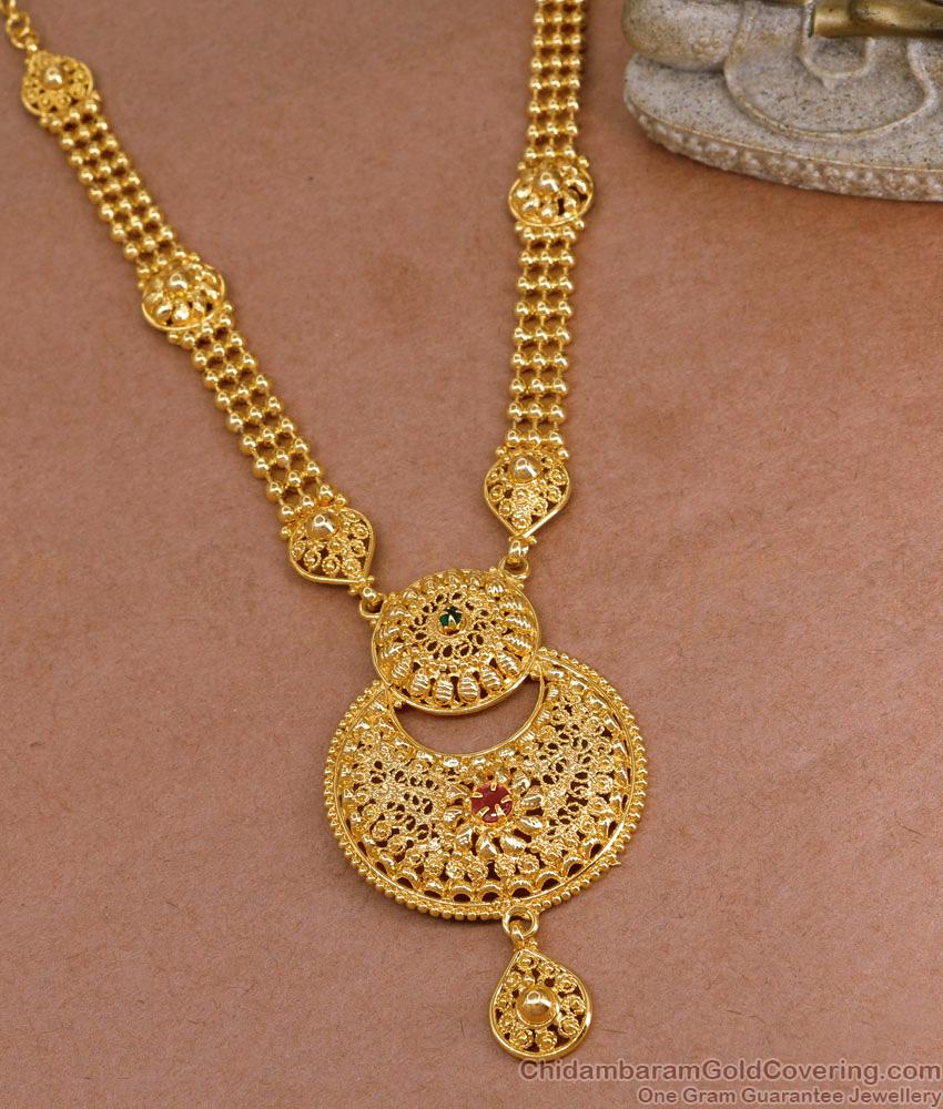 High Quality Micro Gold Plated Necklace 3 Line Beaded Chain Design NCKN3952