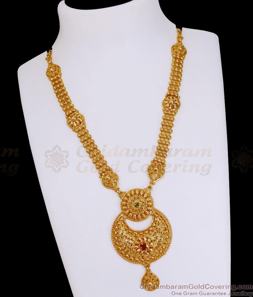 High Quality Micro Gold Plated Necklace 3 Line Beaded Chain Design NCKN3952