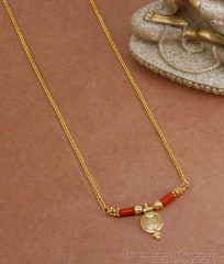 Light Weight One Gram Gold Lakshmi Coin Necklace Design NCKN3953 Light Weight One Gram Gold Lakshmi Coin Necklace Design NCKN3953