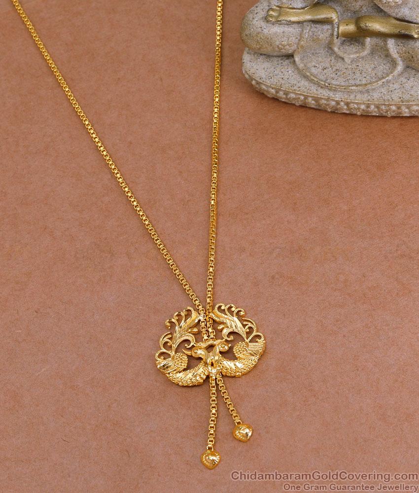 Beautiful Peacock Design Micro Gold Plated Necklace At Affordable Price NCKN3956 Beautiful Peacock Design Micro Gold Plated Necklace At Affordable Price NCKN3956