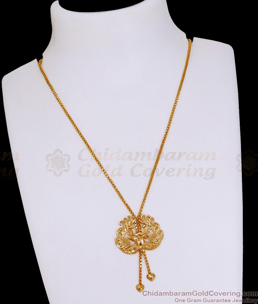Beautiful Peacock Design Micro Gold Plated Necklace At Affordable Price NCKN3956 Beautiful Peacock Design Micro Gold Plated Necklace At Affordable Price NCKN3956