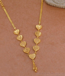 Elegant Heart Design 1 Gram Gold Necklace Bridal Jewelry Online NCKN3957 Elegant Heart Design 1 Gram Gold Necklace Bridal Jewelry Online NCKN3957