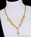 Elegant Heart Design 1 Gram Gold Necklace Bridal Jewelry Online NCKN3957 Elegant Heart Design 1 Gram Gold Necklace Bridal Jewelry Online NCKN3957