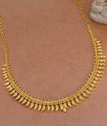 Traditional Bridal Wear Gold Plated Mullaipoo Necklace For Women NCKN3958