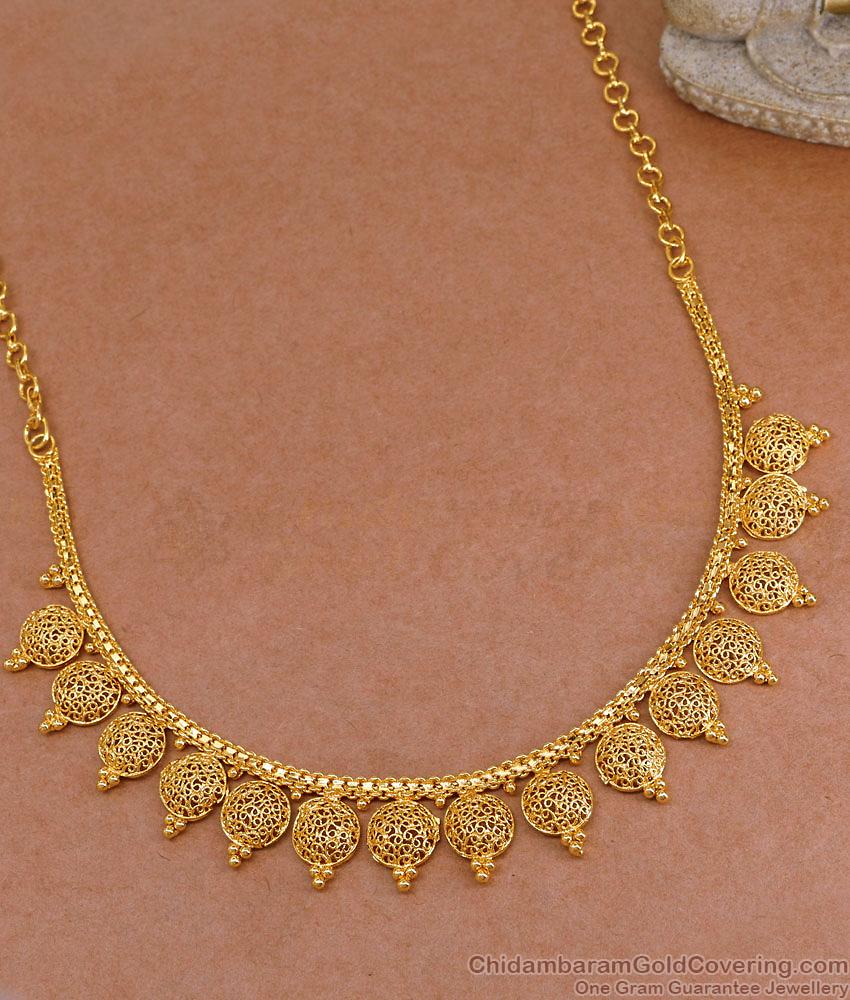 High Quality Round Charms Gold Imitation Necklace For Bridal Wear NCKN3960 High Quality Round Charms Gold Imitation Necklace For Bridal Wear NCKN3960